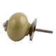 Spanish Olive Silver Fitting Ceramic Dresser Knob